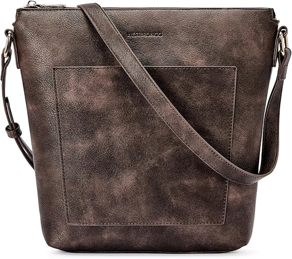 Crossbody Purses for Women Medium Shoulder Bag Vegan Leather Handbags with Guitar Strap