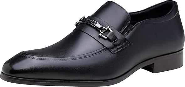 Men's Dress Shoes Premium Leather Penny Loafers for Men Slip-On Formal Dress Loafers for Men