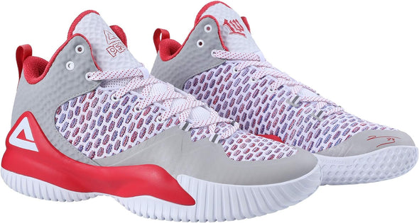 PEAK High Top Mens Basketball Shoes Lou Williams Streetball Master Breathable Non Slip Outdoor Sneakers Cushioning Workout Shoes for Fitness