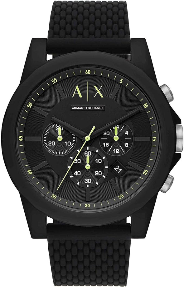 AX Armani Exchange Chronograph Watch for Men with Leather