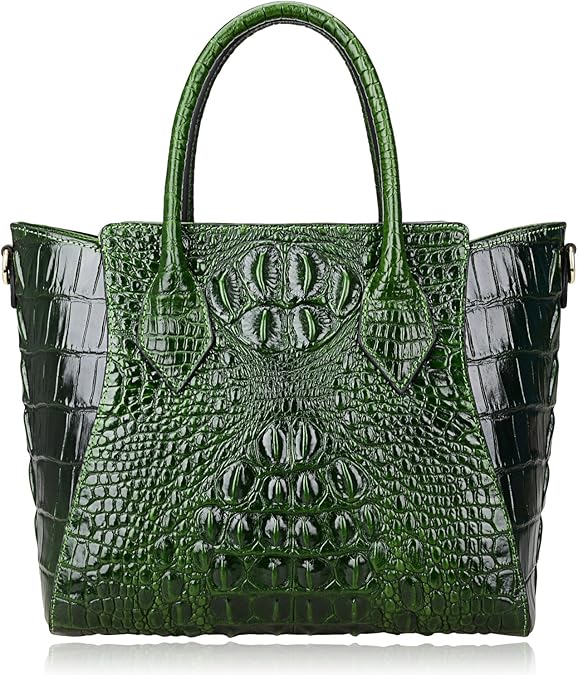 Designer Crocodile Handbags for Women Genuine Leather Purses Top Handle Shoulder Bag