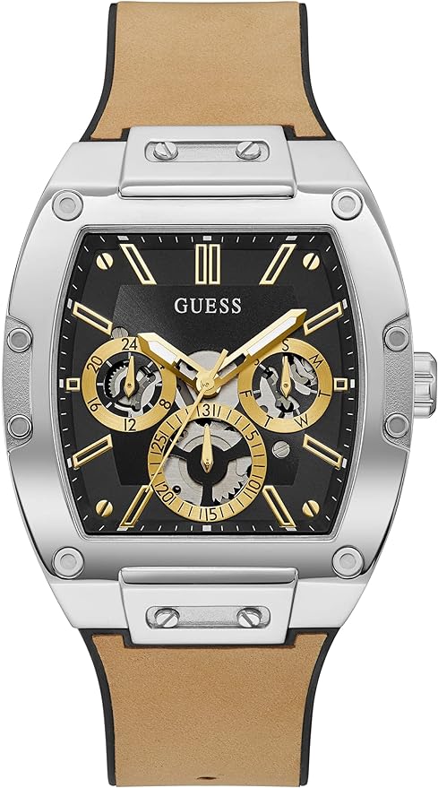 GUESS Men's Trend Casual Tonneau Diamond 43mm Watch