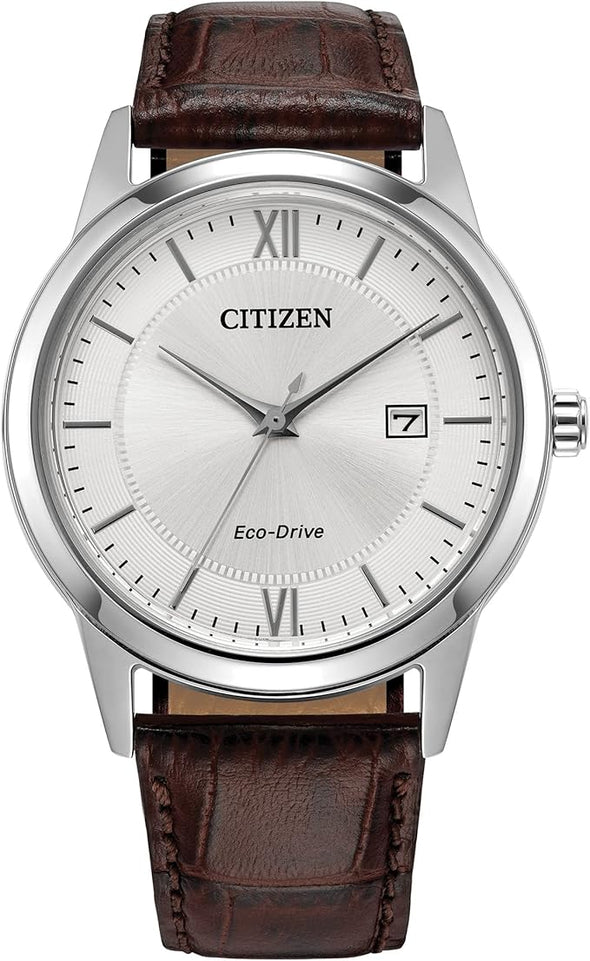 Citizen Men's Classic Eco-Drive Leather Strap Watch.
