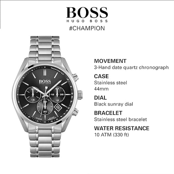 BOSS Cloud Men's Quartz Chronograph Watch - Innovative - Water Resistant - Date Function