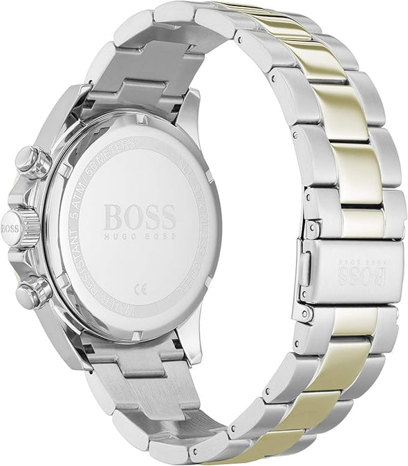 HUGO Men's Quartz Watch with Stainless Steel Strap, Two Tone