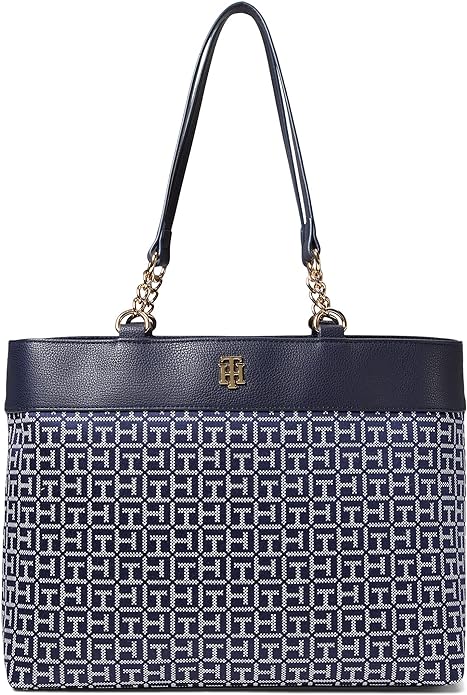 Tommy Hilfiger Camilla II Tote-Square Monogram Jacquard