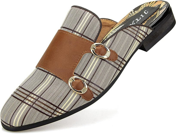 Mens Mules Mens Slippers Slip-On Loafers Casual Half Loafers Shoes Mens Backless Sandals