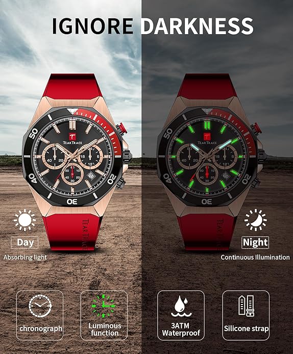 Watches for Men Luxury Quartz Chronograph Waterproof Sport Wrist Watches