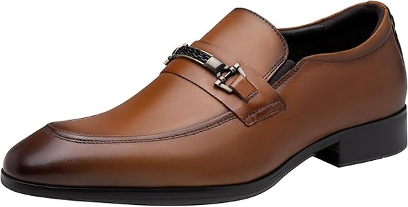Men's Dress Shoes Premium Leather Penny Loafers for Men Slip-On Formal Dress Loafers for Men