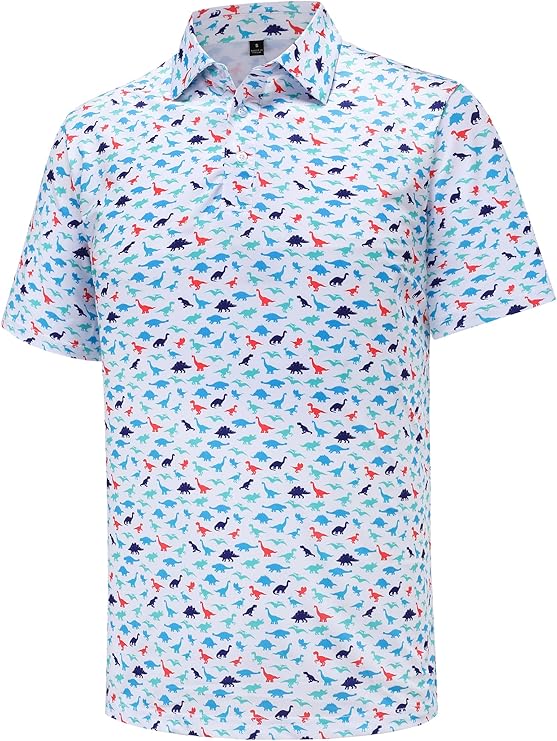 Men's Golf Polo Shirts Short Sleeve Performance Moisture Wicking Dry Fit Shirts