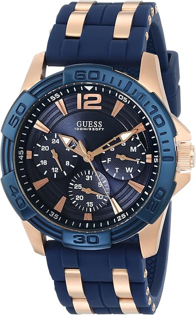 GUESS Iconic Blue Stainless Steel Stain Resistant Silicone Watch