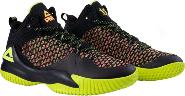 PEAK High Top Mens Basketball Shoes Lou Williams Streetball Master Breathable Non Slip Outdoor Sneakers Cushioning Workout Shoes for Fitness