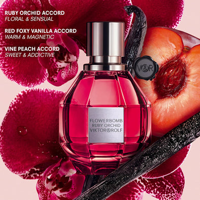 Viktor&Rolf - Flowerbomb Ruby Orchid Eau de Parfum - Women's Perfume - Floral & Fruity - With Notes of Vanilla & Peach