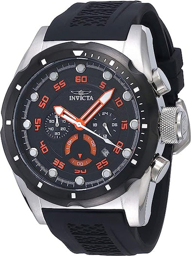 Invicta Men's Analog Display Japanese Quartz Black Watch