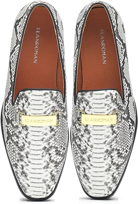 Men's Gold Buckle Loafers Fashion Pull-on Penny Party Wedding Shoes