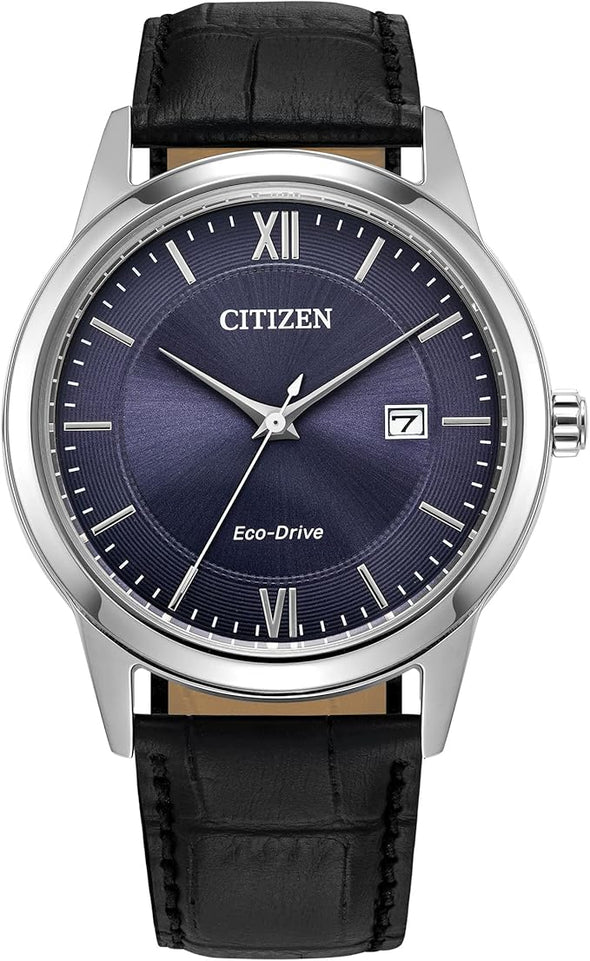 Citizen Men's Classic Eco-Drive Leather Strap Watch.