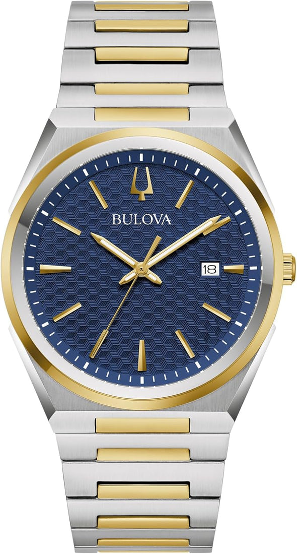 Bulova Mens Dress Classic Quartz Two Tone Stainless Steel Watch