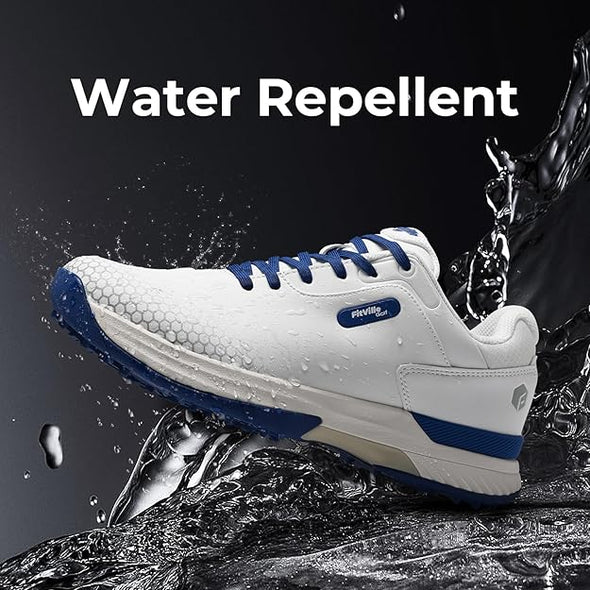 FitVille Wide & Extra Wide Mens Golf Shoes Professional Outdoor Waterproof Spiked Golf Shoes for Men