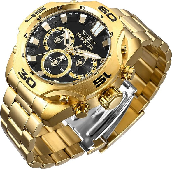 Invicta Men's Coalition Forces 52.5mm Stainless Steel Quartz Watch, Gold