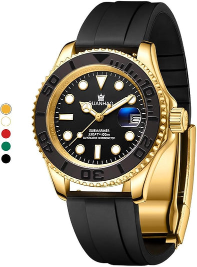 Men's Automatic Mechanical Diving Watch， 40mm Luminous Dial， 100M Waterproof， Luxury Fashion Business Casual Sport Designer Genuine Watch