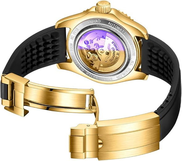 Men's Automatic Mechanical Diving Watch， 40mm Luminous Dial， 100M Waterproof， Luxury Fashion Business Casual Sport Designer Genuine Watch