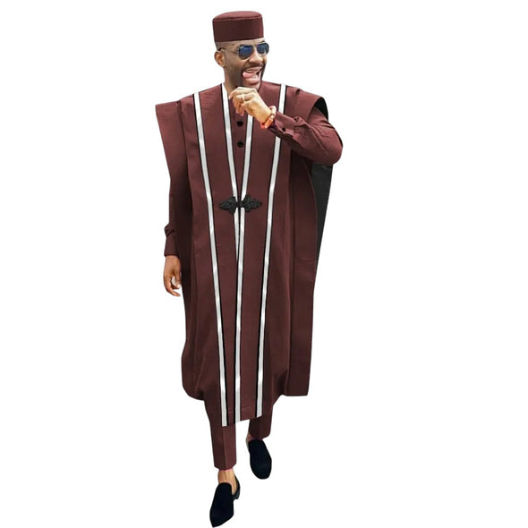 African men's suit high quality men african wear suit fashion men african dashiki suit ( coat+top+pant+hats)