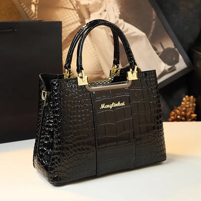 2025 New Crocodile Pattern Luxury Handbag Designer High Quality Luxury Crossbody Bag Fashion Genuine Leather Women's Bag
