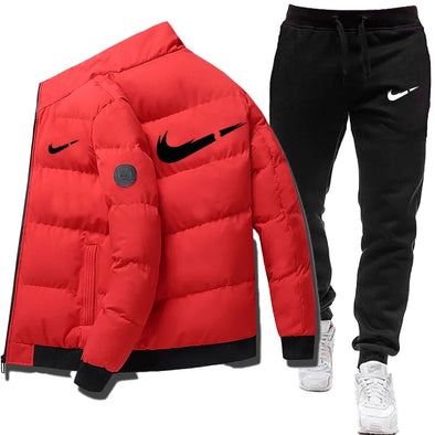 2025 Customized Lightweight Winter Men's Jacket+Pants Set High Quality Print Casual Outfit