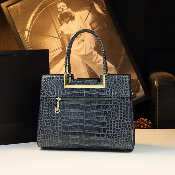 2025 New Crocodile Pattern Luxury Handbag Custom Large Leather Bag Design Crossbody Bag Fashion Brand tote Bag For Women