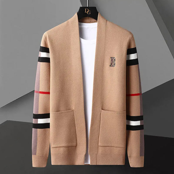 2025 New Long Sleeve Sweater Korean Knitted Cardigan Casual High Quality Jacket for Men