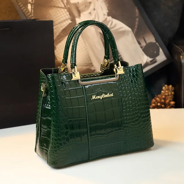 2025 New Crocodile Pattern Luxury Handbag Designer High Quality Luxury Crossbody Bag Fashion Genuine Leather Women's Bag