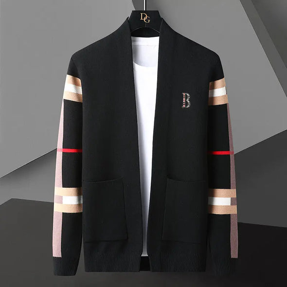 2025 New Long Sleeve Sweater Korean Knitted Cardigan Casual High Quality Jacket for Men