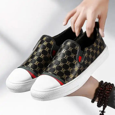 trendy men's fashion soft leather men's shoes cowhide all-match loafers