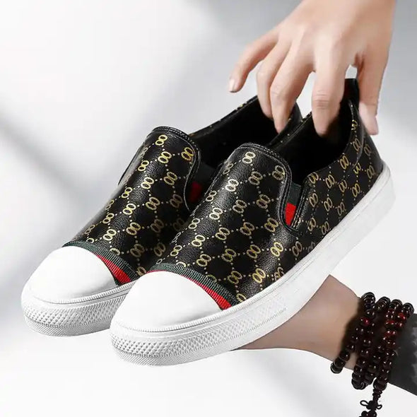 trendy men's fashion soft leather men's shoes cowhide all-match loafers