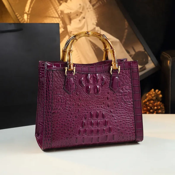 2024 New Crocodile Pattern Luxury Large Handbag High Quality Four Seasons Crossbody Bag Fashion Women's Brand Handbag