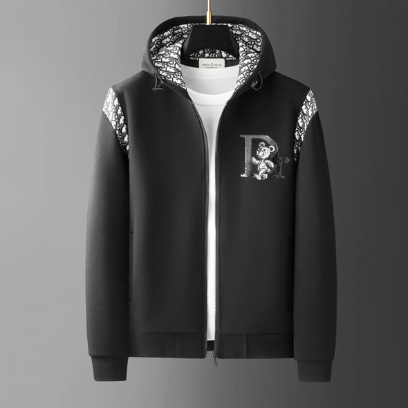 Bomber Jacket Men's jogging casual jacket Hooded Coat autumn streetwear