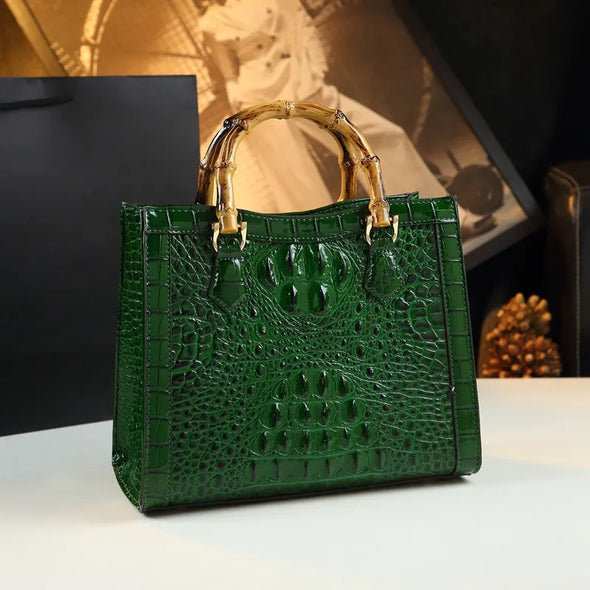 2024 New Crocodile Pattern Luxury Large Handbag High Quality Four Seasons Crossbody Bag Fashion Women's Brand Handbag