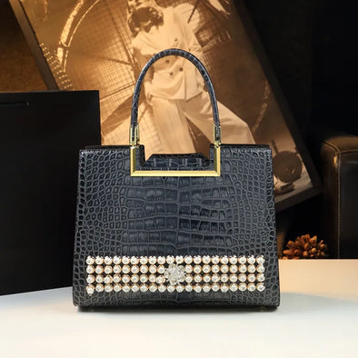2025 New Crocodile Pattern Luxury Handbag Custom Large Leather Bag Design Crossbody Bag Fashion Brand tote Bag For Women