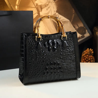 2024 New Crocodile Pattern Luxury Large Handbag High Quality Four Seasons Crossbody Bag Fashion Women's Brand Handbag