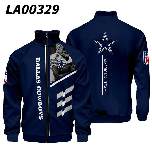 2025 3D Print American Football Teams Autumn Men's Training Wearing Long Sleeve Hoodies Pullover Hoodies Daily Wearing Trendy