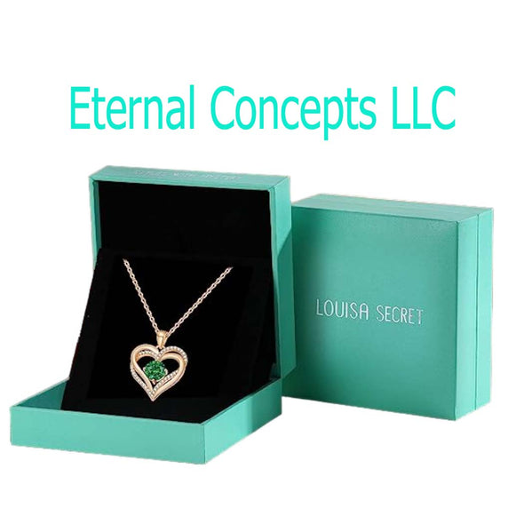 Love Heart Birthstone Necklaces for Women, 925 Sterling Silver Women Pendant Necklace, Mother’s Day Birthday Anniversary Jewelry Gift for Woman Mother Mom Wife Her Girlfriend Girl