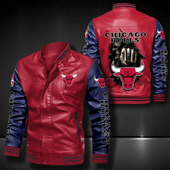 Chicago Bulls Leather Bomber Jacket