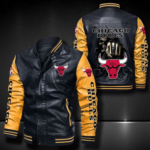 Chicago Bulls Leather Bomber Jacket
