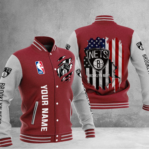 Brooklyn Nets Baseball Jacket