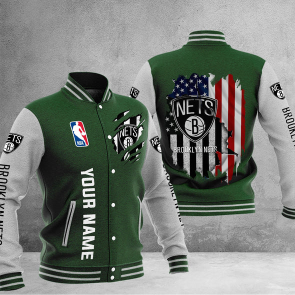 Brooklyn Nets Baseball Jacket