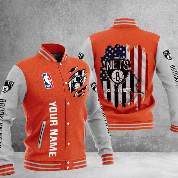 Brooklyn Nets Baseball Jacket