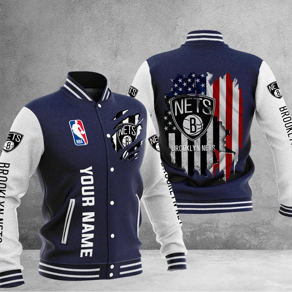 Brooklyn Nets Baseball Jacket