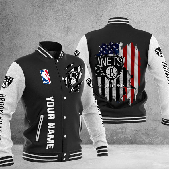 Brooklyn Nets Baseball Jacket