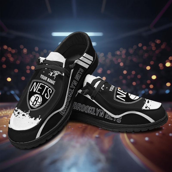 Brooklyn Nets Hey Dude Shoes – Moccasin shoes.