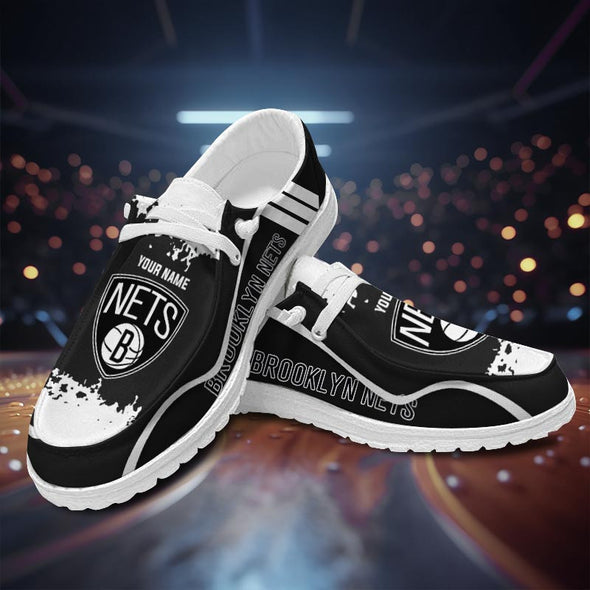 Brooklyn Nets Hey Dude Shoes – Moccasin shoes.